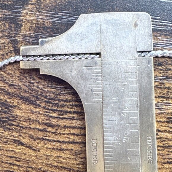 VTG Sterling Silver 925 Turquoise Three Stone Chain Necklace Size 14" Adjustable - Picture 12 of 13